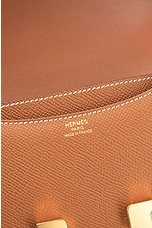 FWRD Renew Hermes Epsom B Stamp Constance Shoulder Bag in Gold, view 6, click to view large image.