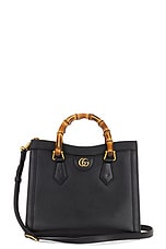 FWRD Renew Gucci Diana Handbag in Black, view 1, click to view large image.