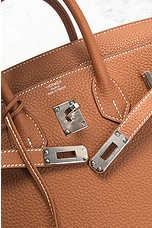 FWRD Renew Hermes Togo U Stamp Birkin 25 Handbag in Gold, view 6, click to view large image.