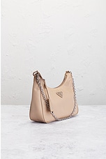 FWRD Renew Prada Nylon Shoulder Bag in Pink, view 4, click to view large image.