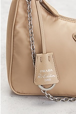 FWRD Renew Prada Nylon Shoulder Bag in Pink, view 7, click to view large image.