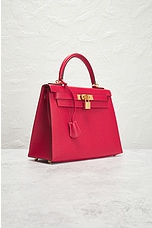 FWRD Renew Hermes Kelly 28 Handbag in Red, view 4, click to view large image.