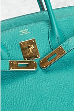 FWRD Renew Hermes Birkin 30 Handbag in Teal, view 6, click to view large image.