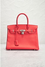 FWRD Renew Hermes Birkin 30 Handbag in Red, view 2, click to view large image.