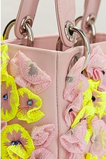 FWRD Renew Dior Lady Flower Motif 2 Way Handbag in Pink, view 8, click to view large image.