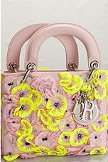 FWRD Renew Dior Lady Flower Motif 2 Way Handbag in Pink, view 9, click to view large image.