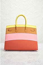 FWRD Renew Hermes Birkin 35 Handbag in Lime, Sesame, Rose Confetti, & Terre Battue, view 3, click to view large image.