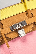 FWRD Renew Hermes Birkin 35 Handbag in Lime, Sesame, Rose Confetti, & Terre Battue, view 5, click to view large image.