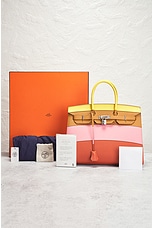 FWRD Renew Hermes Birkin 35 Handbag in Lime, Sesame, Rose Confetti, & Terre Battue, view 7, click to view large image.