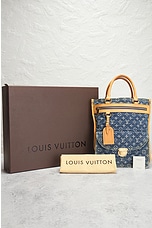 FWRD Renew Louis Vuitton Monogram Denim Tote Bag in Blue, view 10, click to view large image.