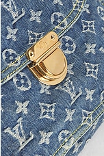 FWRD Renew Louis Vuitton Monogram Denim Tote Bag in Blue, view 5, click to view large image.