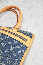 FWRD Renew Louis Vuitton Monogram Denim Tote Bag in Blue, view 8, click to view large image.