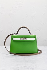 FWRD Renew Hermes Epsom B Stamp Mini Kelly Handbag in Yucca, view 2, click to view large image.