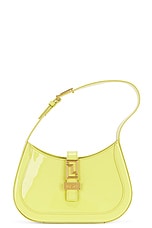FWRD Renew VERSACE Small Hobo Calf Leather Handbag in Yellow, view 1, click to view large image.