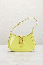 FWRD Renew VERSACE Small Hobo Calf Leather Handbag in Yellow, view 2, click to view large image.