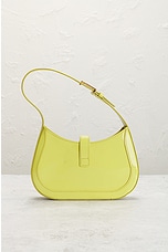FWRD Renew VERSACE Small Hobo Calf Leather Handbag in Yellow, view 3, click to view large image.