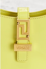 FWRD Renew VERSACE Small Hobo Calf Leather Handbag in Yellow, view 6, click to view large image.