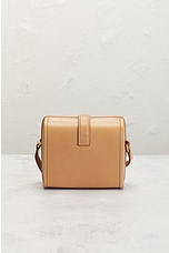 FWRD Renew Saint Laurent Mini Box Bag in Vintage Brown Gold, view 3, click to view large image.