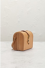FWRD Renew Saint Laurent Mini Box Bag in Vintage Brown Gold, view 4, click to view large image.