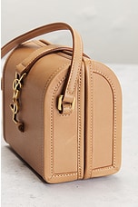FWRD Renew Saint Laurent Mini Box Bag in Vintage Brown Gold, view 9, click to view large image.
