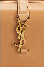 FWRD Renew Saint Laurent Mini Box Bag in Vintage Brown Gold, view 6, click to view large image.