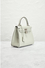 FWRD Renew Hermes Togo Kelly 25 Handbag in Vert Fizz, view 4, click to view large image.