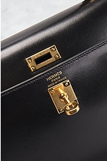 FWRD Renew Hermes B Stamp Kelly 25 Handbag in Black, view 6, click to view large image.