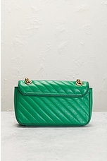 FWRD Renew Gucci GG Marmont Chain Shoulder Bag in Green, view 3, click to view large image.