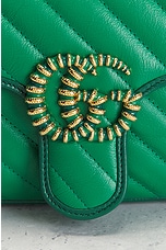 FWRD Renew Gucci GG Marmont Chain Shoulder Bag in Green, view 6, click to view large image.