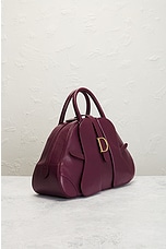FWRD Renew Dior Double Saddle Bag in Wine, view 4, click to view large image.