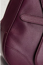 FWRD Renew Dior Double Saddle Bag in Wine, view 9, click to view large image.