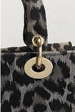 FWRD Renew Dior Lady Leopard 2 Way Handbag in Grey, view 7, click to view large image.