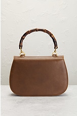 FWRD Renew Gucci Bamboo Handbag in Brown, view 3, click to view large image.