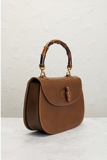 FWRD Renew Gucci Bamboo Handbag in Brown, view 4, click to view large image.