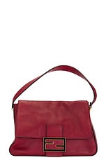 FWRD Renew Fendi Mama Flap Shoulder Bag in Red, view 1, click to view large image.