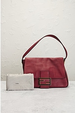 FWRD Renew Fendi Mama Flap Shoulder Bag in Red, view 10, click to view large image.