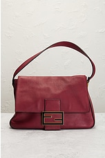 FWRD Renew Fendi Mama Flap Shoulder Bag in Red, view 2, click to view large image.