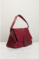 FWRD Renew Fendi Mama Flap Shoulder Bag in Red, view 4, click to view large image.