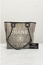 FWRD Renew Chanel Deauville PM Tote Bag in Grey, view 10, click to view large image.