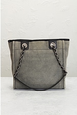 FWRD Renew Chanel Deauville PM Tote Bag in Grey, view 3, click to view large image.