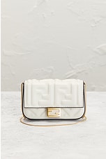 FWRD Renew Fendi Chain Flap Shoulder Bag in White, view 2, click to view large image.