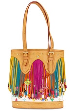 FWRD Renew Louis Vuitton X Murakami Monogram Fringe Bucket Bag in Multi, view 1, click to view large image.