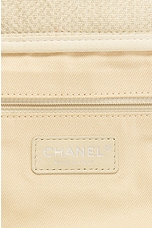 FWRD Renew Chanel Canvas Shopping Tote Bag in White, view 5, click to view large image.