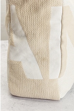 FWRD Renew Chanel Canvas Shopping Tote Bag in White, view 9, click to view large image.