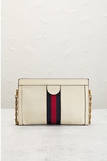 FWRD Renew Gucci Ophidia Chain Shoulder Bag in White, view 3, click to view large image.