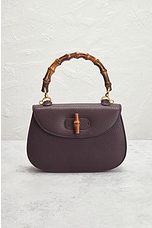 FWRD Renew Gucci Bamboo Handbag in Brown, view 2, click to view large image.