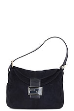 FWRD Renew Fendi Mama Baguette Shoulder Bag in Navy, view 1, click to view large image.