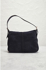 FWRD Renew Fendi Mama Baguette Shoulder Bag in Navy, view 3, click to view large image.