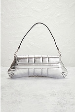 FWRD Renew Gucci Metallic Shoulder Bag in Silver, view 3, click to view large image.