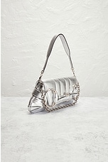 FWRD Renew Gucci Metallic Shoulder Bag in Silver, view 4, click to view large image.